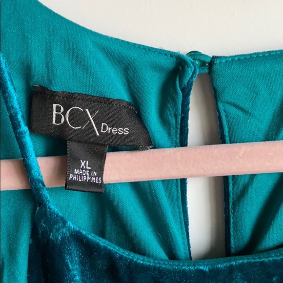 BCX Teal/Turquoise Scalloped Halter Neck Dress - Picture 4 of 8